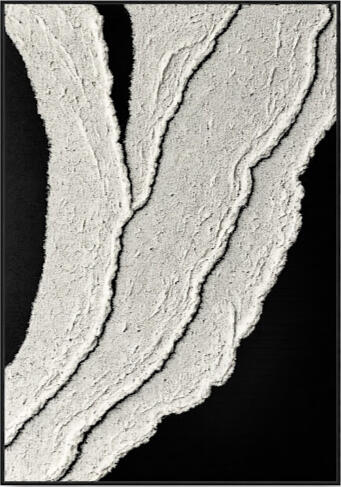"Sedimento blanco" Lienzo 3D 60x90 cm. Artista Isaac Mayor Art pintura acrílica contemporánea en Palma de Mallorca.