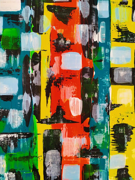 "Contrastes 01" Lienzo 3D 60x90 cm. Artista Isaac Mayor Art pintura acrílica contemporánea en Palma de Mallorca.