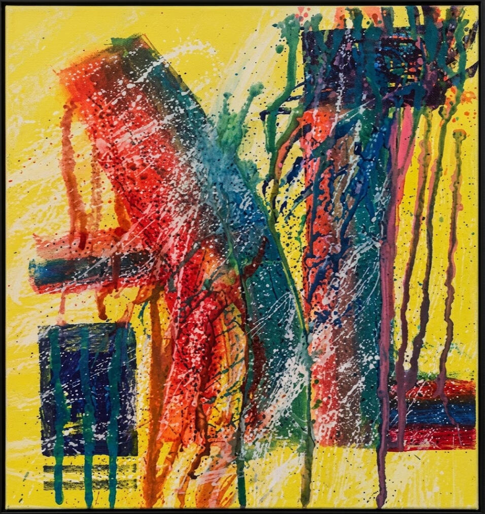 "Conceptual" Lienzo 3D 60x70 cm. Artista Isaac Mayor Art pintura acrílica contemporánea en Palma de Mallorca.